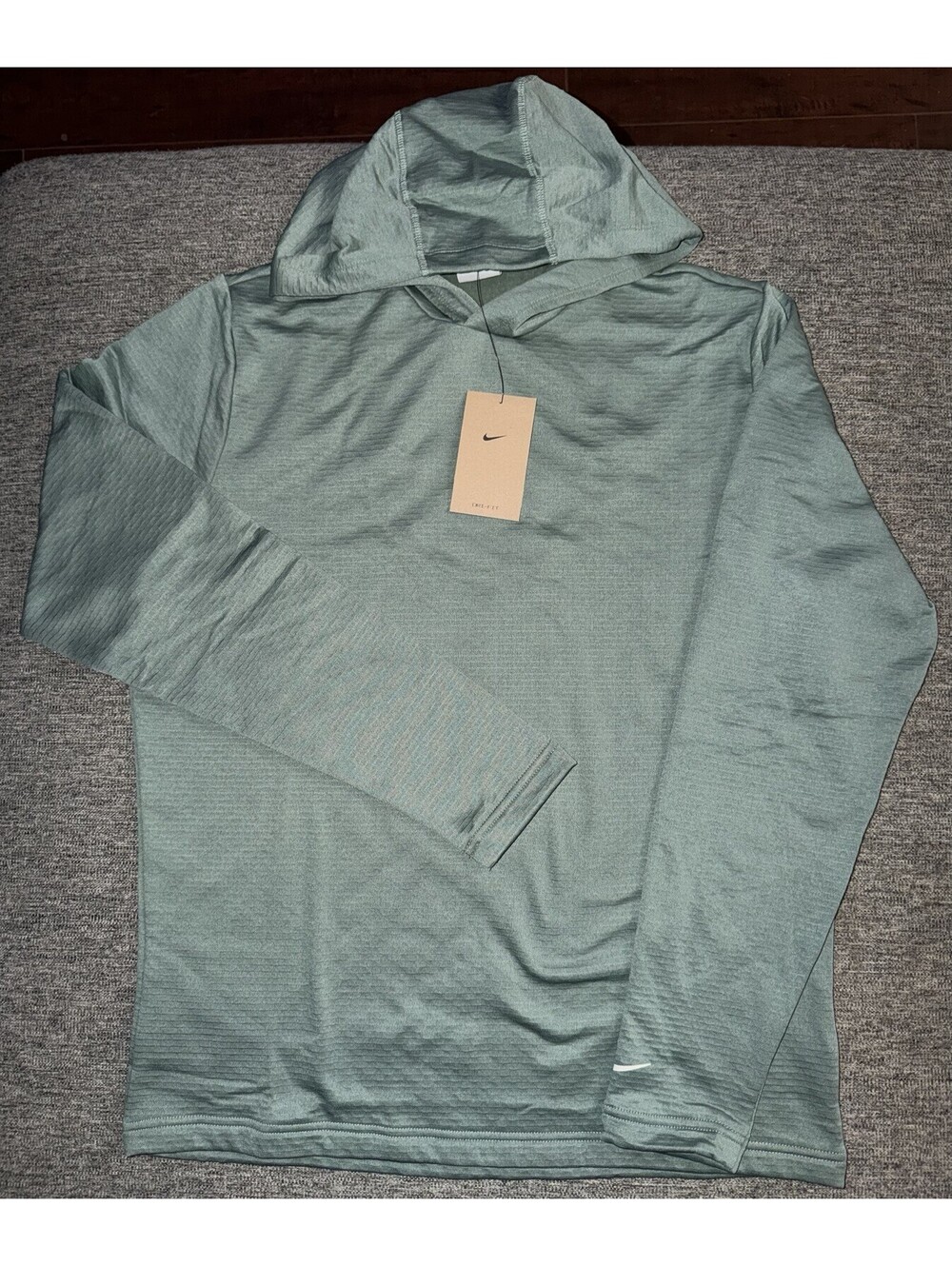 Nike Tour Dri-FIT Men M Clay Green Performance Golf Hoodie HM5820-364 NWT $115